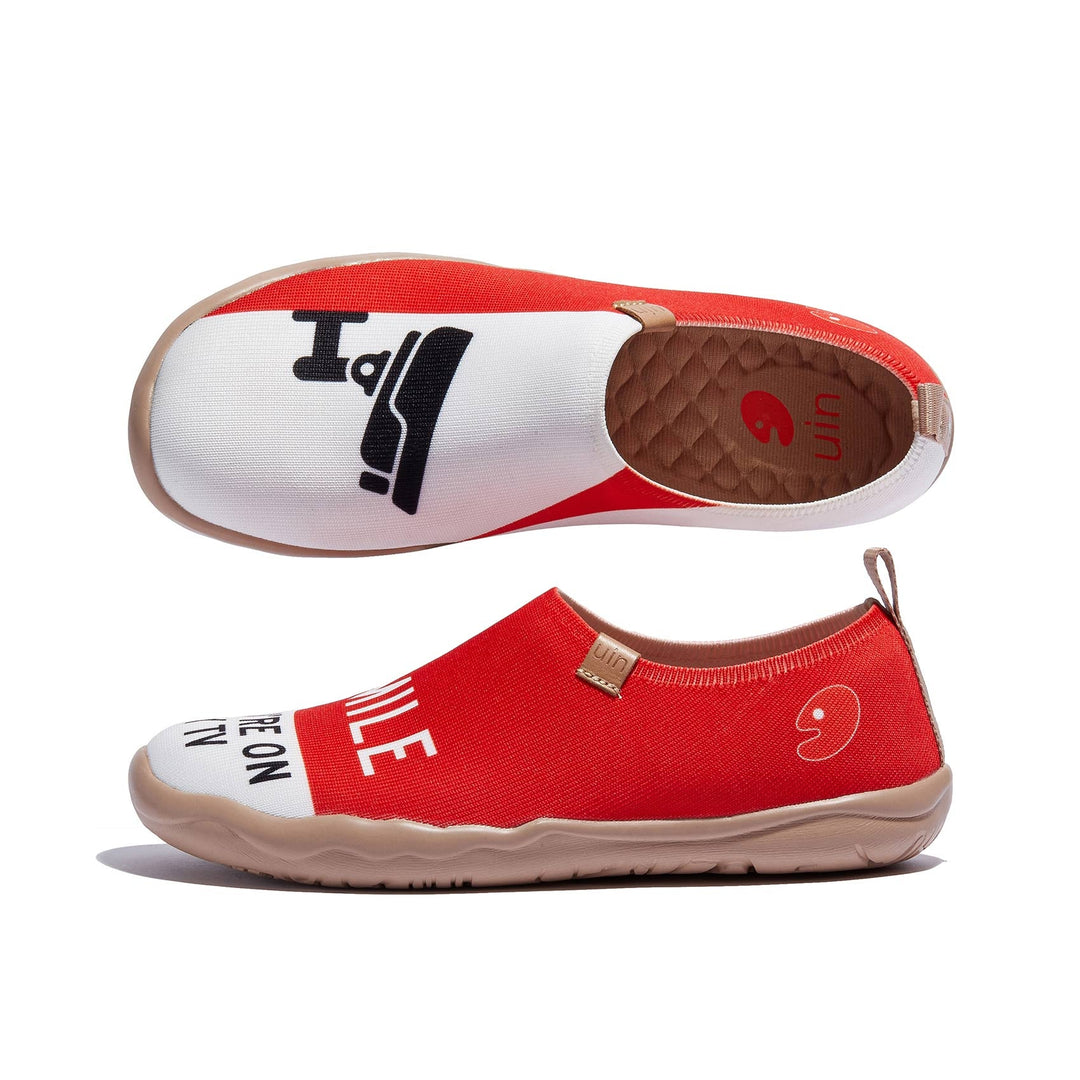 UIN Women's Art Painted Travel Shoes Slip On Casual Knit Loafers