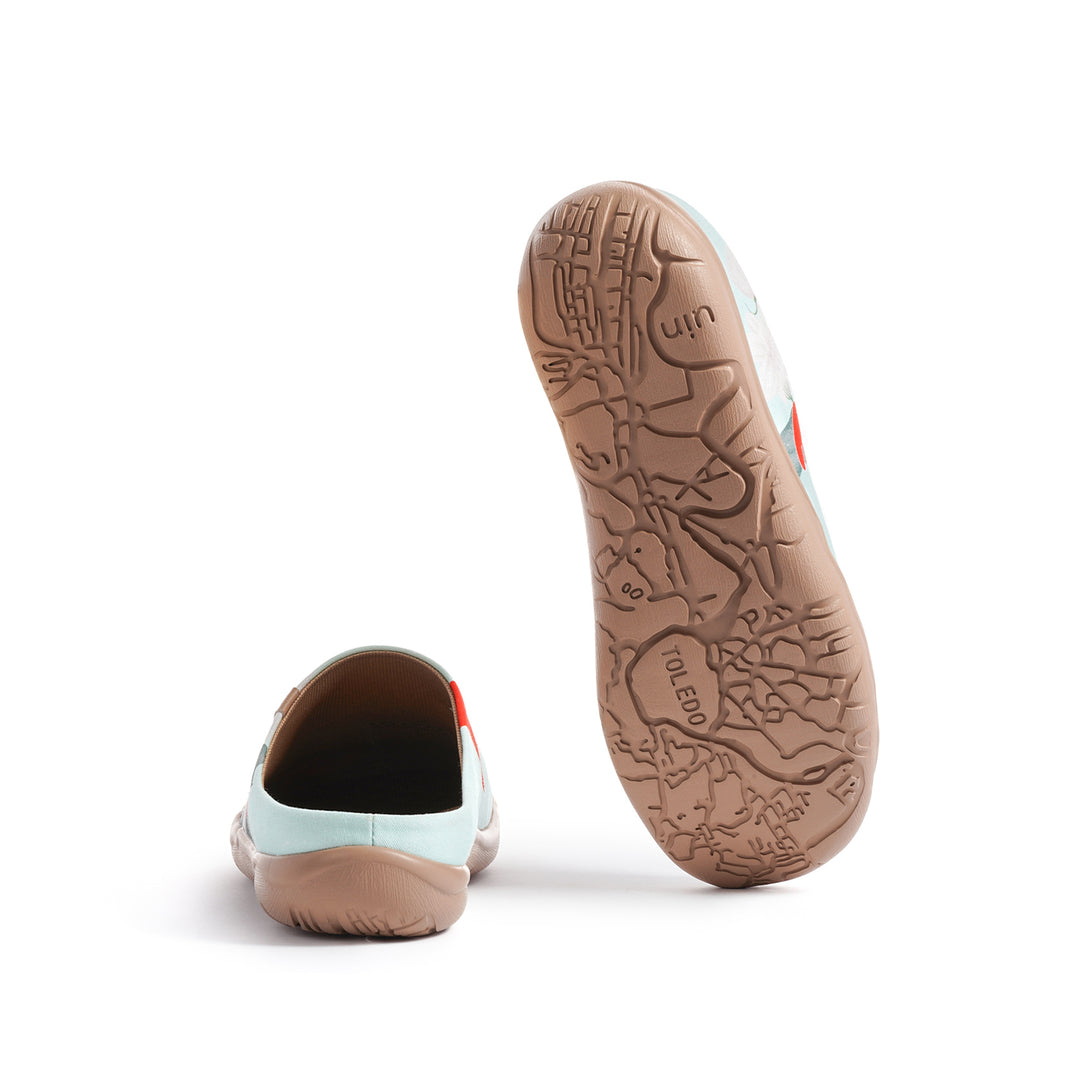 Minty Peony Malaga Slipper Women