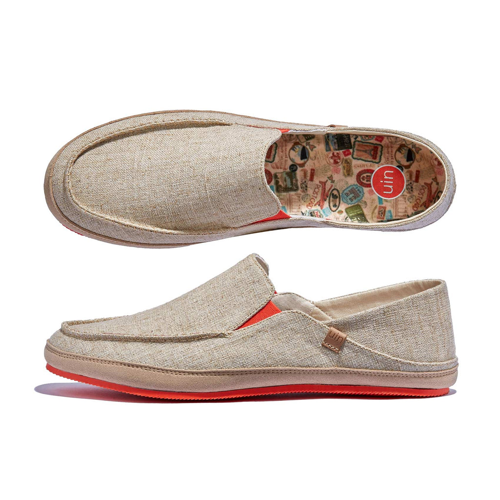 UIN Men\'s Walking Casual Shoes Comfort Sneaker Formentera (Light Khaki) UIN Men main image 3