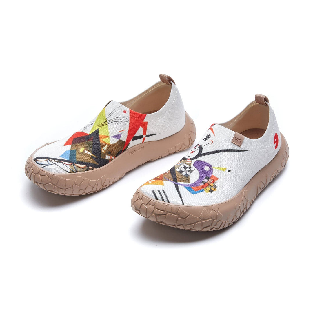 UIN Footwear Women Vassily Kandinsky Auf Weiss II Toledo IV Women Canvas loafers
