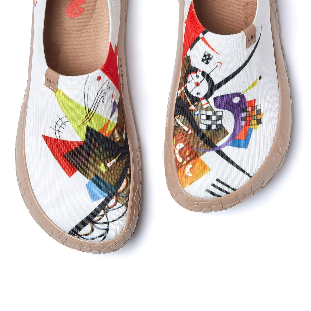 UIN Footwear Women Vassily Kandinsky Auf Weiss II Toledo IV Women Canvas loafers