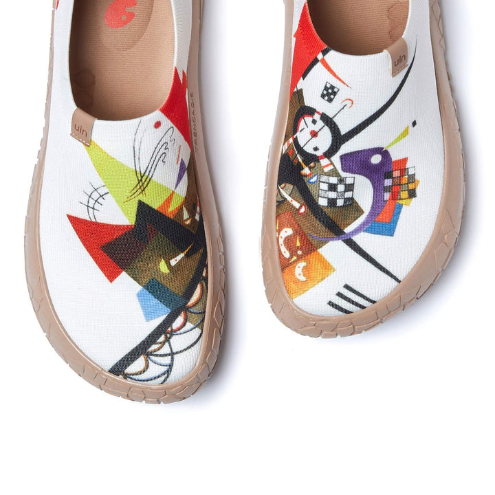 UIN Footwear Women Vassily Kandinsky Auf Weiss II Toledo IV Women Canvas loafers