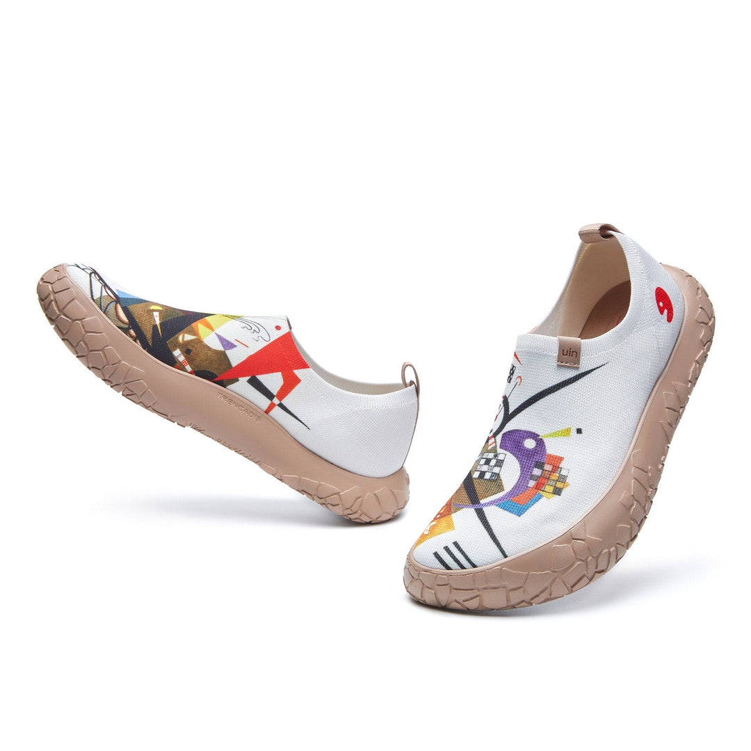 UIN Footwear Women Vassily Kandinsky Auf Weiss II Toledo IV Women Canvas loafers