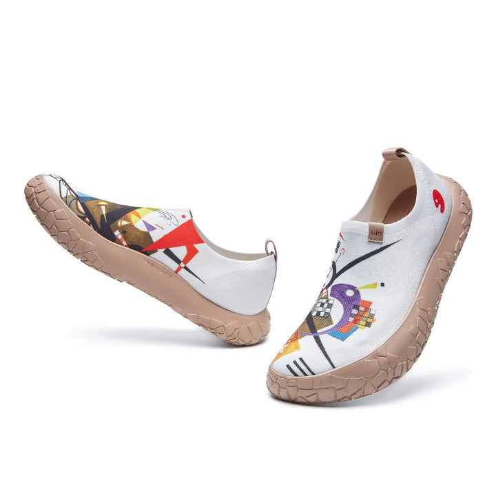 UIN Footwear Women Vassily Kandinsky Auf Weiss II Toledo IV Women Canvas loafers
