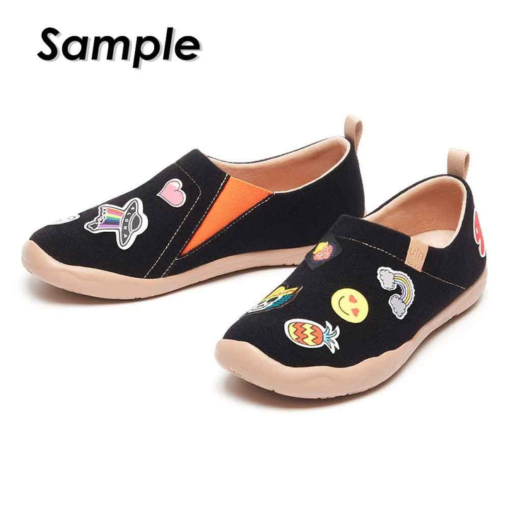 UIN Footwear DIY Stickers Be Naughty Sticker Canvas loafers