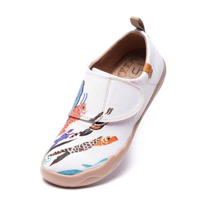 UIN Footwear Kid -Carp Windsocks- Art Design kids Fashion Shoes Canvas loafers