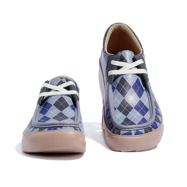 UIN Footwear Men Blue Checkboard Fuerteventura VIII Men Canvas loafers