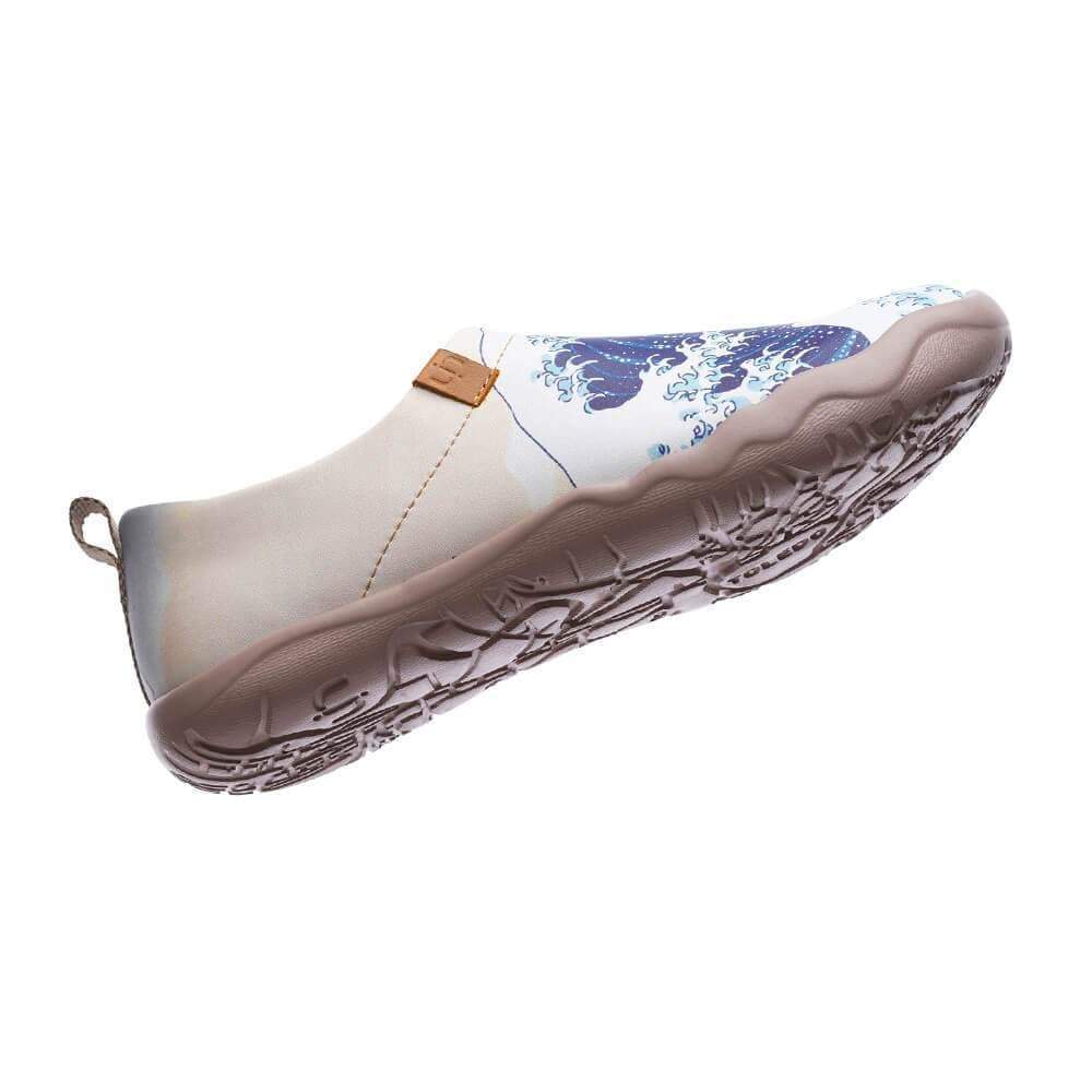 GREAT WAVE OFF KANAGAWA Art Painted Women Fashion Flat Shoes Women UIN
