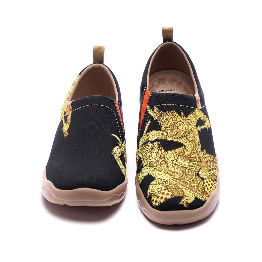 UIN Footwear Men Khon Mask Canvas loafers