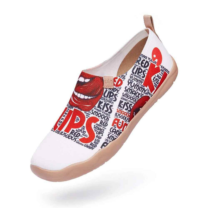 UIN Footwear Men Kiss Lip Canvas loafers