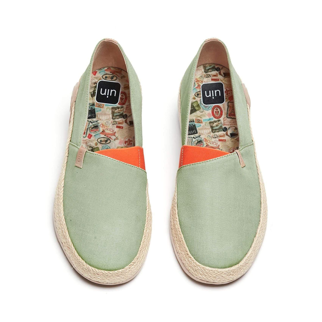 UIN Footwear Men Marbella Morandi Green Canvas loafers