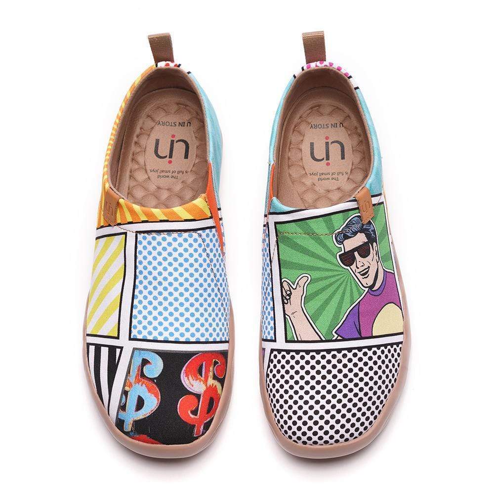 UIN Footwear Men -Pop Art- Men Canvas Slip-ons Canvas loafers