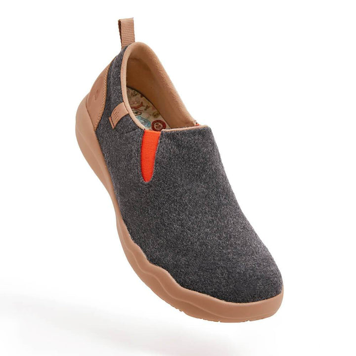UIN Footwear Men (Pre-sale) Cuenca Deep Grey Wool Men Canvas loafers