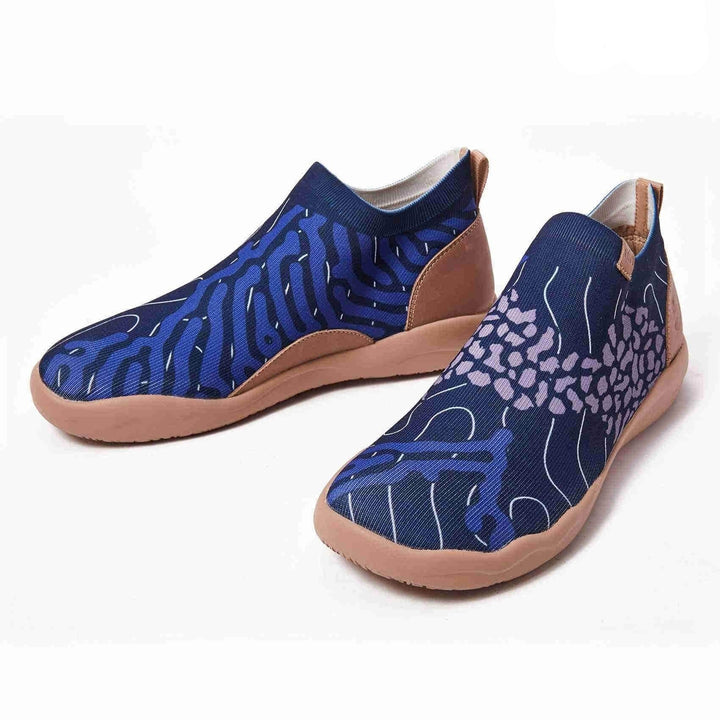 UIN Footwear Men (Pre-sale) Flowing Deep Blue Canvas loafers