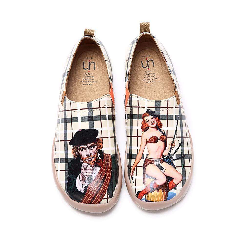 Real Scottish Microfiber Leather Stylish Flats Men UIN