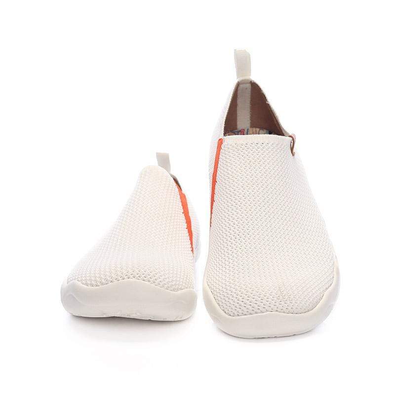 UIN Footwear Men Toledo-U KNIT White Canvas loafers