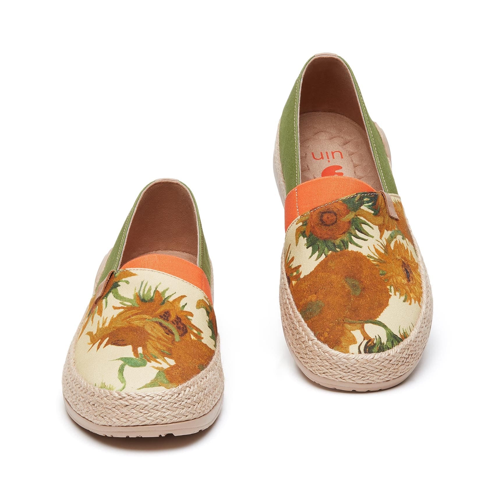 UIN Footwear Men Van Gogh Sunflowers Marbella I Men Canvas loafers