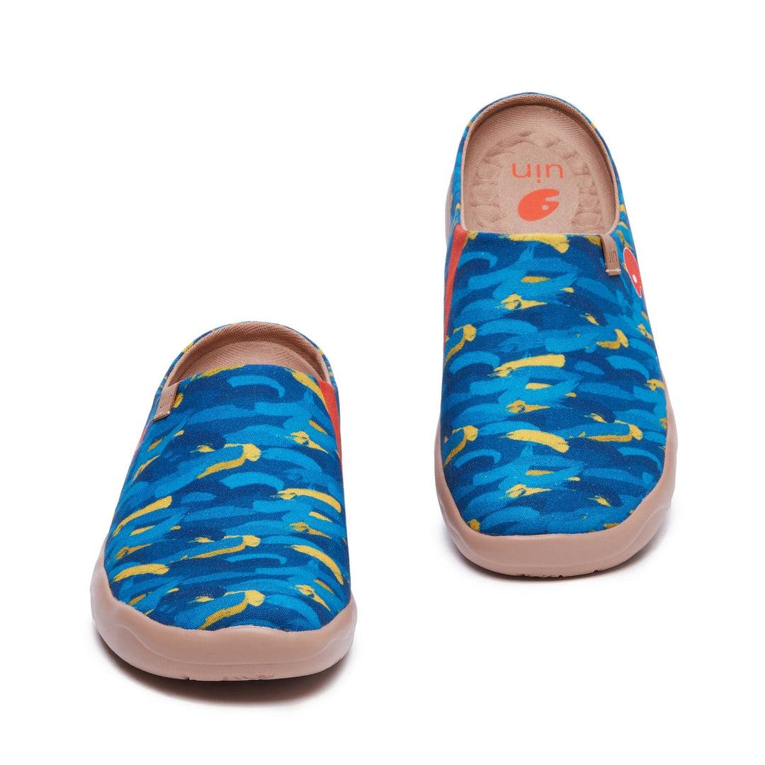 UIN Footwear Men Van Gogh Wheatfield with Cypresses V1 Malaga Slipper Men Canvas loafers