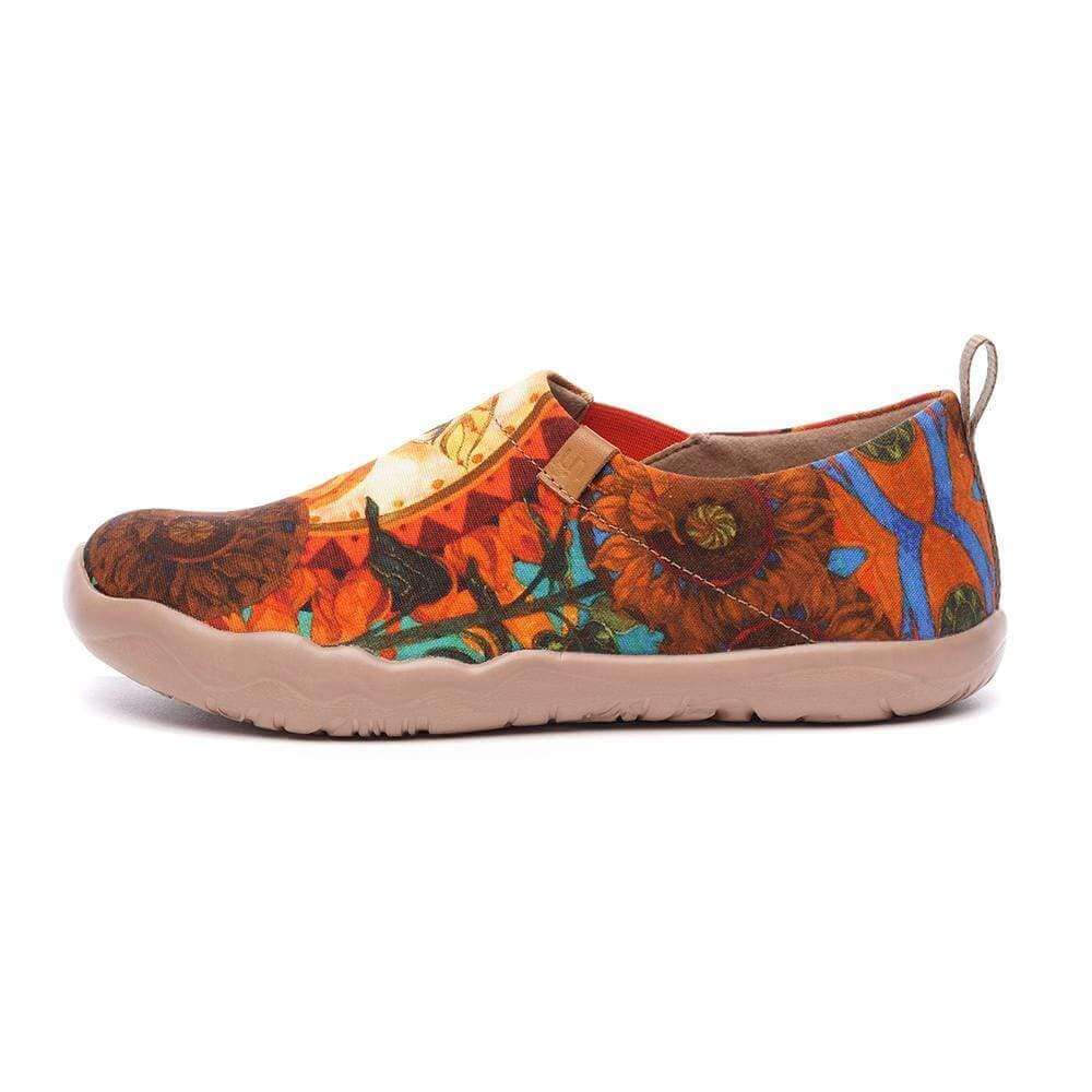 AUTUMN SUN Unique Art Painted Canvas Loafers for Women Women UIN