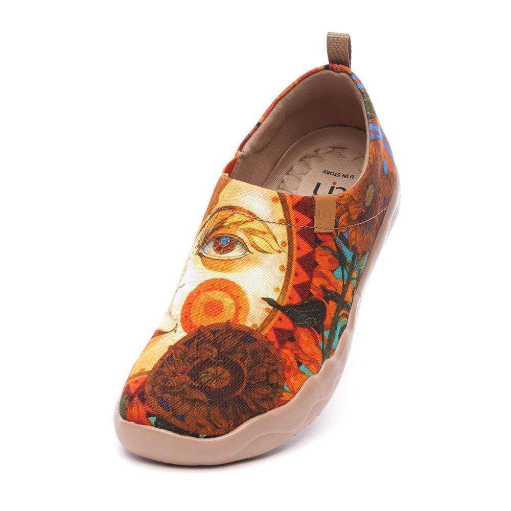 AUTUMN SUN Unique Art Painted Canvas Loafers for Women Women UIN