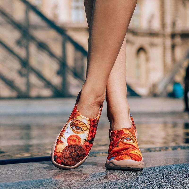 AUTUMN SUN Unique Art Painted Canvas Loafers for Women Women UIN