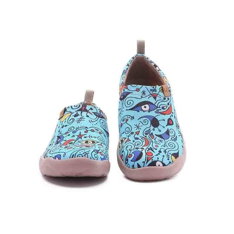 UIN Footwear Women Blue Ocean Canvas loafers