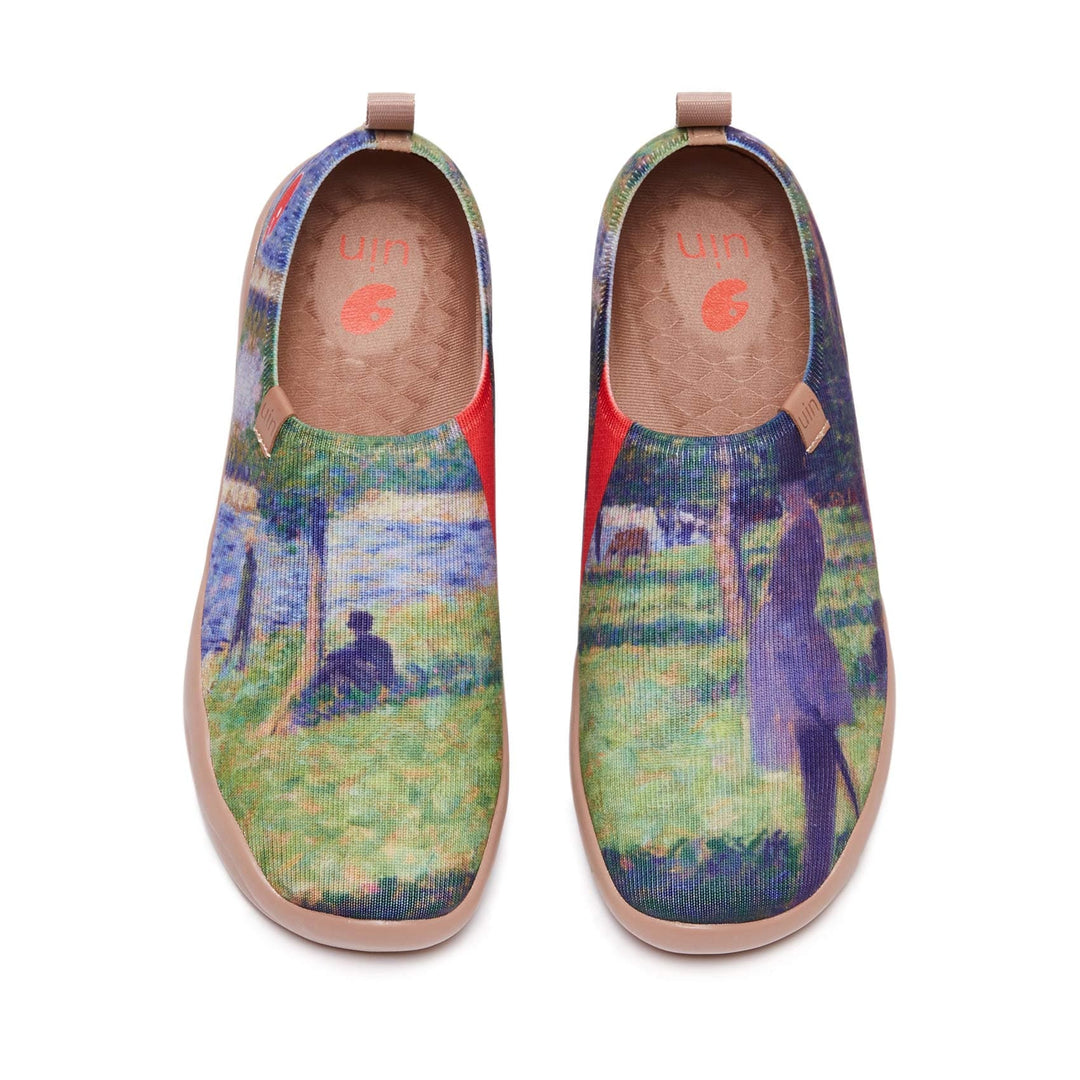 UIN Footwear Women Georges Seurat Study for 'La Grande Jatte’ Women Canvas loafers