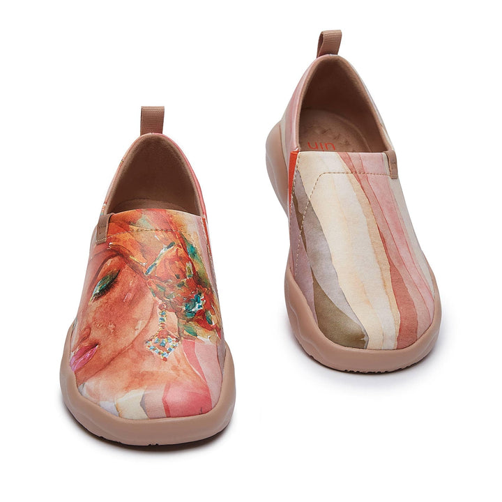 UIN Footwear Women Girl in Tangerine Toledo II Women Canvas loafers