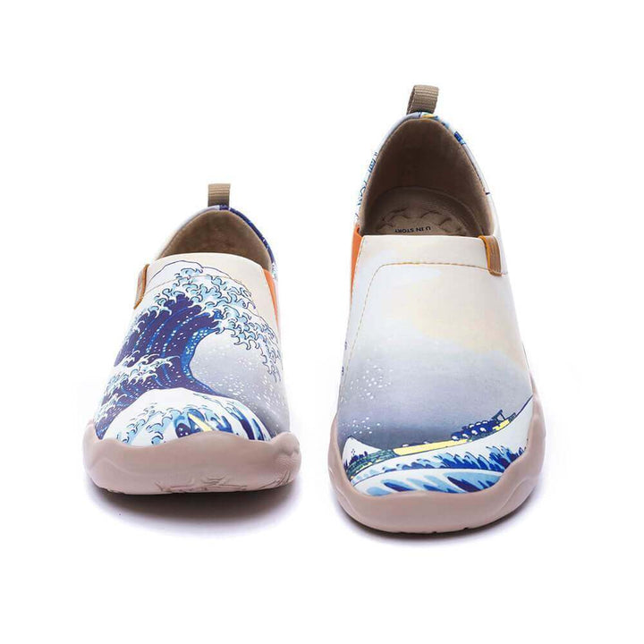 GREAT WAVE OFF KANAGAWA Art Painted Women Fashion Flat Shoes Women UIN