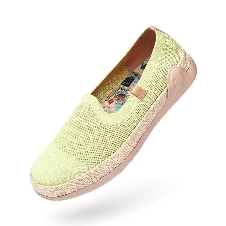 UIN Footwear Women Marbella II Light Green Canvas loafers