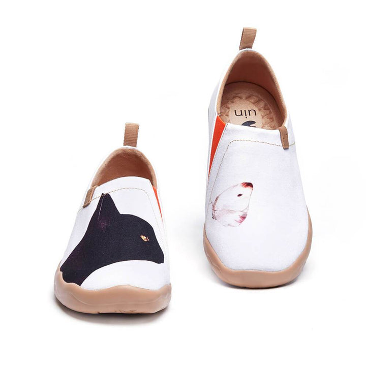UIN Footwear Women Mew & Butterfly Canvas loafers