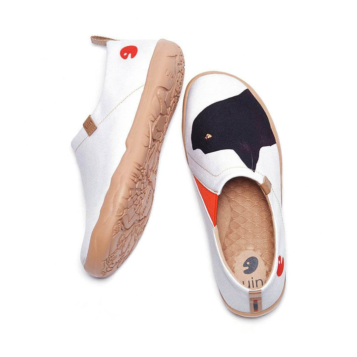 UIN Footwear Women Mew & Butterfly Canvas loafers