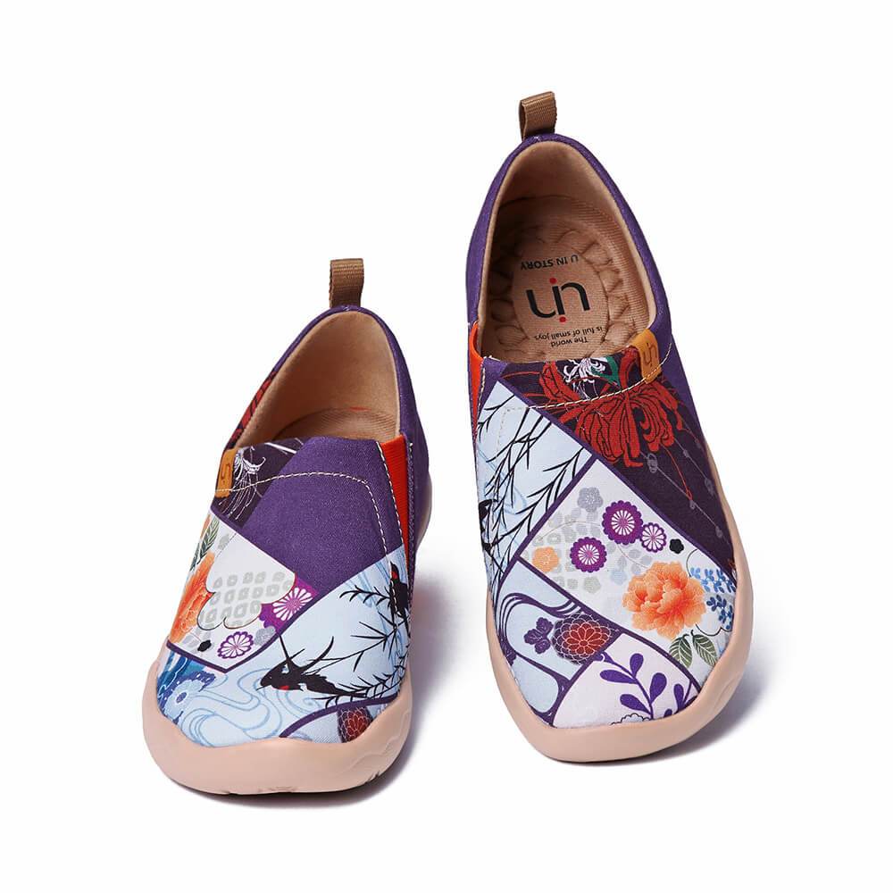 UIN Footwear Women Nippon Flora Canvas loafers