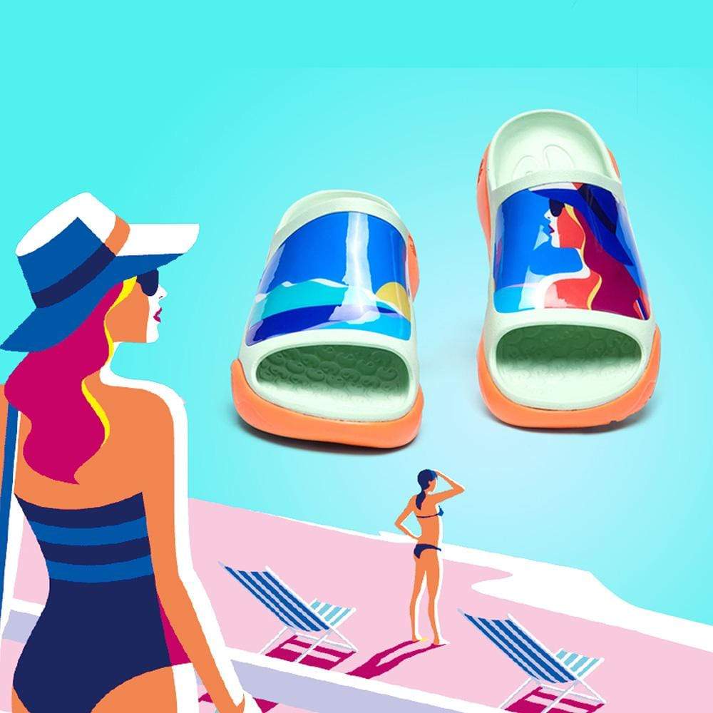 UIN Footwear Women Ocean Breeze Ibiza Slides Canvas loafers