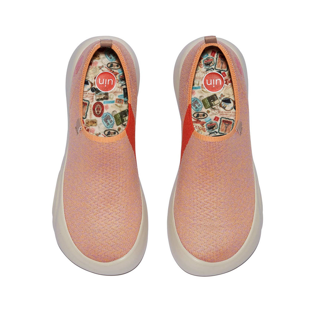 UIN Footwear Women Pink Orange Toledo XV Women Canvas loafers