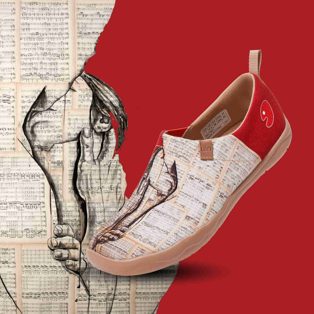 UIN Footwear Women (Pre-sale) Music Is Life Canvas loafers
