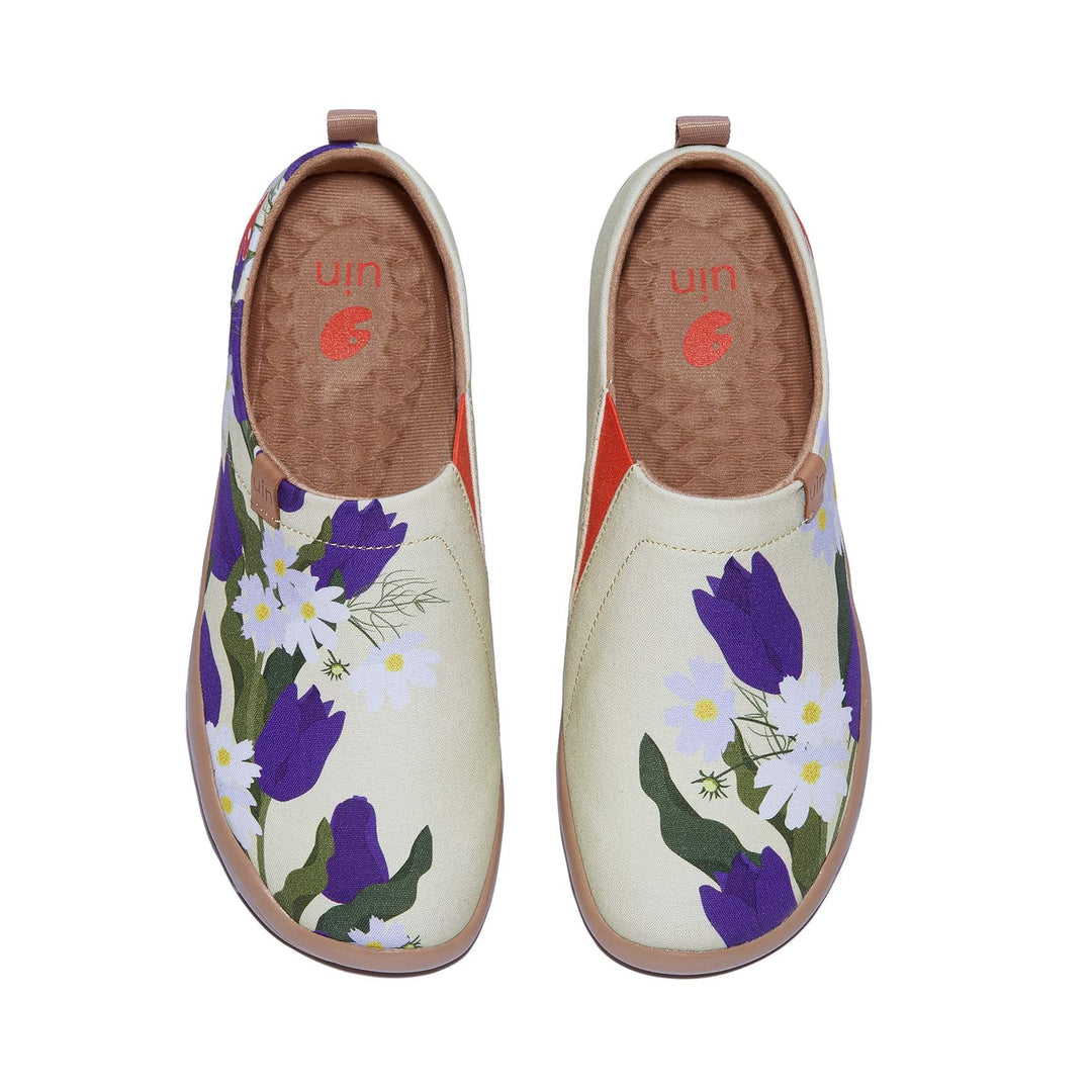 UIN Footwear Women Purple Tulips Toledo I Women Canvas loafers