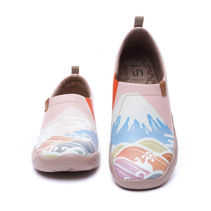 UIN Footwear Women -Spring in Mount Fuji- Women Art Painted Flat Shoes Canvas loafers