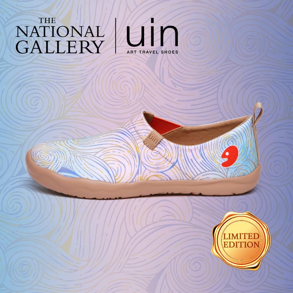 UIN Footwear Women Van Gogh Wheatfield with Cypresses V3 Women Canvas loafers